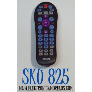 CONTROL REMOTO ORIGINAL RCA / PUEDE CONTROLAR HASTA 4 DISPOSITIVOS DIFERENTES COMO TELEVISORES / REPRODUCTORES DVD/BLU-RAY / DECODIFICADORES DE CABLE/SATELITE / REPRODUCTORES DE STREAMING / NUMERO DE PARTE RCR414BHE / R26211 / 5X18CX / RC36K / 3X49CX