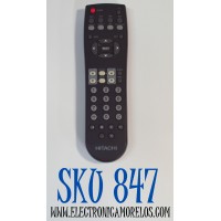 CONTROL REMOTO ORIGINAL HITACHI PARA FUNCIONAR CON MULTIPLES DISPOSITVOS HITACHI INCLUYENDO TV / DVD/VCR / CABLE/SATELITE / NUMERO DE PARTE CLU-4352UG2 / HL02073 / MODELO 60V820 / 60VF820 / 55HDS69 / 55VF820 / 50VF720 / 50V820 / 50V920 / 42HDS69 / 42HDS69