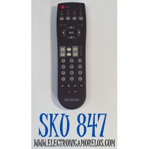 CONTROL REMOTO ORIGINAL HITACHI PARA FUNCIONAR CON MULTIPLES DISPOSITVOS HITACHI INCLUYENDO TV / DVD/VCR / CABLE/SATELITE / NUMERO DE PARTE CLU-4352UG2 / HL02073 / MODELO 60V820 / 60VF820 / 55HDS69 / 55VF820 / 50VF720 / 50V820 / 50V920 / 42HDS69 / 42HDS69