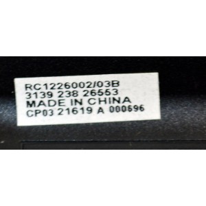 CONTROL REMOTO ORIGINAL SPECTRUM PARA DECODIFICADORES DIGITALES HD Y DVR / COMPATIBLE CON DECODIFICADORES DE CABLE DE SPECTRUM TIME WARNER/BRIGHTHOUSE/CHARTER / CONTROLA HASTA 5 DISPOSITIVOS COMO TV/DVD/AUX/CABLE/VCR/ NUMERO DE PARTE RC122 / RC1226002/03B