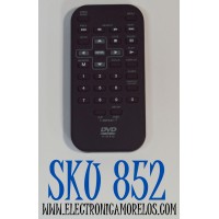 CONTROL REMOTO ORIGINAL PARA REPRODUCTOR DVD RCA / NUMERO DE PARTE RCR195DA1 / CRK76DA1 / MODELO DR6389T / DRC6289 / DRC6377 / DRC6309 / DRC99380U / DRC99390 / DRC6272 / DRC6318E