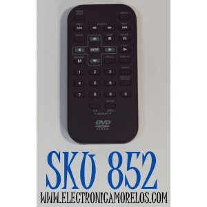 CONTROL REMOTO ORIGINAL PARA REPRODUCTOR DVD RCA / NUMERO DE PARTE RCR195DA1 / CRK76DA1 / MODELO DR6389T / DRC6289 / DRC6377 / DRC6309 / DRC99380U / DRC99390 / DRC6272 / DRC6318E