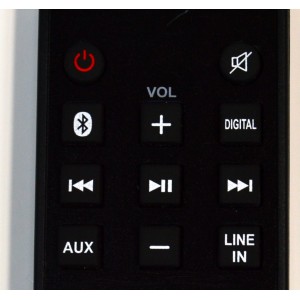 CONTROL REMOTO ORIGINAL PARA BARRAS DE SONIDO RCA / NUMERO DE PARTE R7116S / CUENTA CON CONECTIVIDAD BLUETOOH / ENTRADAS DE AUDIO AUX / OPTICAS / COAXIALES / DIGITALES / MODELOS RTS7116S / RTS7113WS / RTS7010BGE6 / RTS7015B