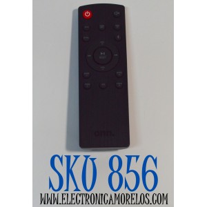 CONTROL REMOTO ORIGINAL ONN PARA SISTEMA DE BARRA DE SONIDO / NUMERO DE PARTE 100015717 / MDK-029 / 100008866 / 100027812 / 100004118 / 100023515 / FUNCIONA CON LOS MODELOS DE BARRA DE SONIDO ONN BLAST 5.1 Y  SISTEMAS SIMILARES DE 36 PULGADAS