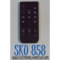 CONTROL REMOTO ORIGINAL PARA VARIOS SISTEMAS DE AUDIO Y BARRAS DE SONIDO INCLUYENDO MODELOS DE MARCAS COMO ONN / RCA / BLACKWEB / NUMERO DE PARTE  100008725 / BWA17AA005 / RTS7010B / RTS7116S / CON CONECTIVIDAD BLUETOOTH / USB