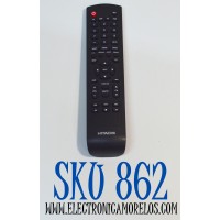 CONTROL REMOTO ORIGINAL PARA TV HITACHI / NUMERO DE PARTE KT1252 / KT1252-XHY / 850095845 / 9912170970 / MODELO LE50A6R9A / LE55A6R9A / LE43A509A / LE32A519 / 55L6 / 65L6 / LE40S508 / LE42H508 / LE46H508 / LE50H508 / LE55H508 / 32A1 / 39K3 / 42K3 / LE24K