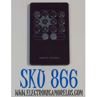 CONTROL REMOTO ORIGINAL PARA UN MINI SISTEMA ESTEREO DE CD ONN CON BLUETOOTH / NUMERO DE PARTE BWA17AA010 / MODELO 100008725 / ONA17AA015 / ONA13AV503 / 100008724 / ONB15AV203 / ONA12AV024
