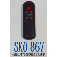 CONTROL REMOTO ORIGINAL PARA UN CALENTADOR ELECTRICO DE CUARZO INFRARROJO COMFORT GLOW / MARCAS COMPATIBLE COMO LIFESMART Y BEST COMFORT / NUMERO DE PARTE A520230104B003 / A520230104B003 / A520230606B10 / MODELO QEH1408 / QEH1500 / QEH1410 / QDE1320
