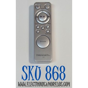 CONTROL REMOTO ORIGINAL EMERSON RESEARCH PARA PRODUCTOS ELECTRONICOS DE CONSUMO COMO RADIOS / REPRODUCTORES DE CD / SISTEMAS DE AUDIO / BASES PARA iPOD / NUMERO DE PARTE RC200 / IC200