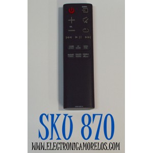 CONTROL REMOTO ORIGINAL PARA BARRAS DE SONIDO SAMSUNG / NUMERO DE PARTE AH59-02631A / AH59-02692E / AH59-02692F / AH59-02692P / MODELO HW-J355 / HW-J450 / HW-H450 / HW-HM45 / HW-HM45C / HW-H450/ZA / HW-J550 / HW-J551 / HW-J6000
