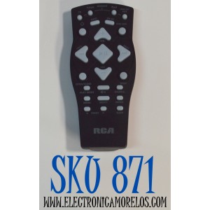 CONTROL REMOTO  RCA UNIVERSAL PARA TV. VCR . AUX.  CATV.  / CUENTA CON BOTONES PARA CONTROLAR DIVERSAS FUNCIONES COMO SINTONIZADOR TUNER/CD/iPOD/ENTRADA LINEA/AUXILIAR / NUMERO DE PARTE RS2652 / RS-2654 / RS2654
