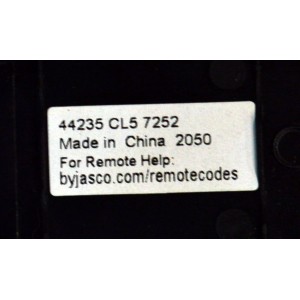 CONTROL REMOTO ORIGINAL GE PARA CONTROLAR HASTA 4 COMPONENTES DIFERENTES INCLUYENDO TELEVISORES / REPRODUCTORES BLU-RAY/DVD / BARRAS DE SONIDO / DISPOSITIVOS DE TRANSMISION / NUMERO DE PARTE 44235 / 44235 CL5 / 34457 / 33709 / 34708
