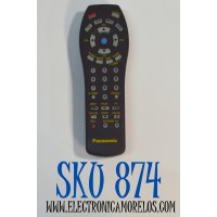 CONTROL REMOTO ORIGINAL PANASONIC PARA FUNCIONAR CON MULTIPLES DISPOSITIVOS INCLUYENDO TV/VCR/DBS/CBL/DVD/ NUMERO DE PARTE EUR511502 / UR81EC975 / EUR511501 / EUR511511 / URC77EC3 / VSQS1596 / EUR511500 / EUR7613ZH0 / MODELO CT27D / CT3207D / CT3272SE