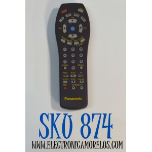 CONTROL REMOTO ORIGINAL PANASONIC PARA FUNCIONAR CON MULTIPLES DISPOSITIVOS INCLUYENDO TV/VCR/DBS/CBL/DVD/ NUMERO DE PARTE EUR511502 / UR81EC975 / EUR511501 / EUR511511 / URC77EC3 / VSQS1596 / EUR511500 / EUR7613ZH0 / MODELO CT27D / CT3207D / CT3272SE