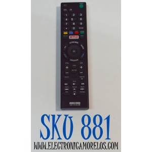 CONTROL REMOTO  PARA SMART TV SONY / NUMERO DE PARTE RMT-TX100U / RMT-TX100UR / MODELO XBR-75X850C / XBR-55X855C / KDL-50W800C / KDL-50W800B / KDL-48W650D / KDL-40W600D / KDL-32W600D