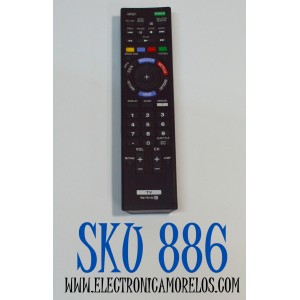 CONTROL REMOTO PARA SMART TV LED LCD SONY / NUMERO DE PARTE RM-YD102 / RM-YD103 / 1-492-767-11 / 149276711 / 1-492-767-21 / MODELO XBR-65X800B / XBR-55X800B / KDL-32W700B / KDL-40W590B / KDL-40W600B / KDL-42W700B / KDL-60W600B / KDL-48W600B