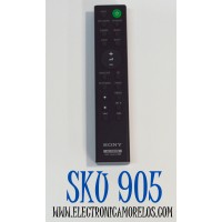 CONTROL REMOTO ORIGINAL PARA SISTEMAS DE AUDIO/VIDEO Y BARRAS DE SONIDO SONY / NUMERO DE PARTE RMT-AH411U / P17525-C03 / Q21D0007498 / 1-493-360-11 / MODELO HT-S100F / HT-SF150 / HT-SF200 / HT-SF200F