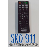 CONTROL REMOTO ORIGINAL PARA USO DE SISTEMA DE CINE EN CASA Y  REPRODUCTORES DE DVD/BLU-RAY SONY / OFRECE ACCESO A FUNCIONES DE TV/CBLE/AUDIO DVD/CD/ NUMERO DE PARTE RM-ADU078 / P09136-1 / MODELO DAV-DZ170 / DAV-DZ171 / HCD-DZ510 / HBD-TZ530 / HBD-DZ170