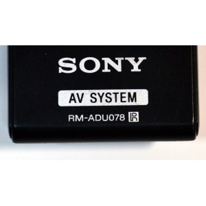 CONTROL REMOTO ORIGINAL PARA USO DE SISTEMA DE CINE EN CASA Y  REPRODUCTORES DE DVD/BLU-RAY SONY / OFRECE ACCESO A FUNCIONES DE TV/CBLE/AUDIO DVD/CD/ NUMERO DE PARTE RM-ADU078 / P09136-1 / MODELO DAV-DZ170 / DAV-DZ171 / HCD-DZ510 / HBD-TZ530 / HBD-DZ170