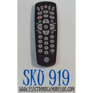 CONTROL REMOTO ORIGINAL GE PARA FUNCIONAR HASTA 4 COMPONENTES DIFERENTES INCLUYENDO TV / CBL/SAT / DVD / VCR / AUX / NUMERO DE PARTE 27985 / 27985 CL5 / 34708 / 40081 / 48844 / 91925 / 33709 / 24993