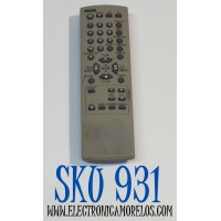 CONTROL REMOTO ORIGINAL PARA VARIOS MODELOS DE REPRODUCTORES DE DVD SANYO / CUENTA CON FUNCIONES PARA TV / VCR / NUMERO DE PARTE UR77EC2406 / EUR7723KA0 / RB-SL50 / MODELO DVW-450 / DVW450
