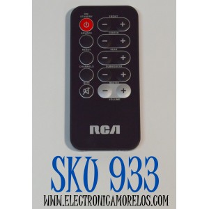 CONTROL REMOTO ORIGINAL DE BARRA DE SONIDO PARA SISTEMAS DE CINE EN CASA RCA / NUMERO DE PARTE RT151 / MODELO RTS635 / RTS735E / RT151 / RT1511
