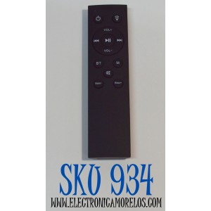 CONTROL REMOTO ORIGINAL PARA BARRAS DE SONIDO / COMPATIBLE CON VARIAS MARCAS Y MODELOS / NUMERO DE PARTE TH-6500 / 100069413 / 100043839 / 100020788 / SB-3510 / TT-SK023 / NS-HTSB22