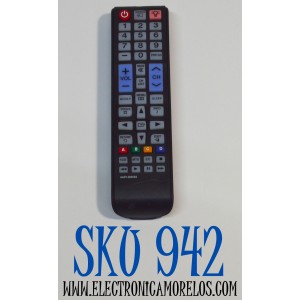 CONTROL REMOTO PARA TV SAMSUNG / NUMERO DE PARTE AA59-00600A / AA59-00785A / MODELO UN60EH6050FXZA / UN46EH5000FXZA / UN55ES6150FXZA / PN60E535A3FXZA / UN26EH4000FXZA / PN51E450A1FXZA / LT24B350ND/ZA / PN43E440A2FXZA / LT22B350ND/ZA / UN32EH4000FXZA