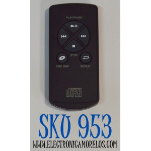 CONTROL REMOTO PARA SISTEMAS DE AUDIO ESTEREO CON REPRODUCTOR CD RCA / PUEDE OPERAR LAS FUNCIONES BASICAS DE UN SISTEMA DE AUDIO CON CAPACIDAD PARA DISCOS COMPACTOS / NUMERO DE PARTE RS22363 / RS22163CP / RS22162 / RS22162S / RTRS22162