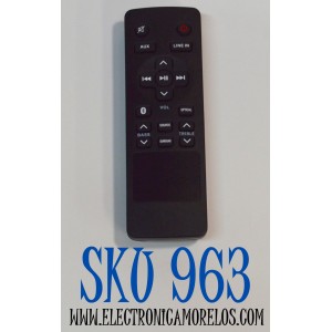 CONTROL REMOTO PARA BARRAS DE SONIDO / SISTEMAS DE CINE EN CASA DE LA MARCA RCA / NUMERO DE PARTE RTS7010B / RTS711B / RTS7630B / RTS739BWS / RTS7010B-E1 / RTS7010BE1 / CUENTA CON BOTONES ESPECIFICOS PARA FUNCIONES COMO BLUETOOTH / LINE IN / AUXI / SOURCE