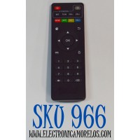 CONTROL REMOTO PARA CONTROLAR LA TV BOX A TRAVES DE INFRARROJOS / COMPATIBLE CON VARIAS CAJAS DE TV ANDROID / FUNCIONA CON MUCHAS TV BOX GENERICAS DE LAS SERIES MXQ / X96MINI / T95N / M8S / M9C / H96 / V88