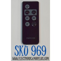 CONTROL REMOTO ORIGINAL PARA SISTEMAS DE AUDIO MEMOREX / NUMERO DE PARTE  Mi2031 / Mi2032 / COMPATIBLE CON BASE PARA IPOD