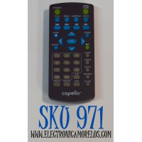 CONTROL REMOTO ORIGINAL PARA REPRODUCTOR DE DVD CAPELLO / NUMERO DE PARTE CAP001 / MBE345 / MODELO CVD2216 / CVD2216BLK / CVD2216PNK / MVD-2040