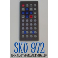 CONTROL REMOTO PARA REPRODUCTORES DE DVD PORTATILES POLAROID / NUMERO DE PARTE RC-42H / KTC-222 / RC-42 / RC-42A / RC42C / MODELO PDV-1002A / PDV-1042M / PDV-0700 / PDM0723 / MGX0550 / PDV0722