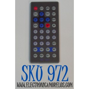 CONTROL REMOTO PARA REPRODUCTORES DE DVD PORTATILES POLAROID / NUMERO DE PARTE RC-42H / KTC-222 / RC-42 / RC-42A / RC42C / MODELO PDV-1002A / PDV-1042M / PDV-0700 / PDM0723 / MGX0550 / PDV0722