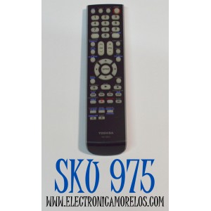 CONTROL REMOTO ORIGINAL PARA TV/DVD/VCR TOSHIBA / NUMERO DE PARTE WC-SBC1 / WC-SB2 / WC-S8C1 / CT-90302 / VC-SB1 / 076D0K010 / P4142-1 / R0305 / 076D0KH030 / P4142-4 / MODELO 42RV530U / MW14F51 / 19AV500 / 32CV510U / MW20F51 / MW24F51 / MW27F51