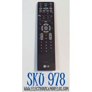 CONTROL REMOTO ORIGINAL LG PARA SISTEMAS DE CINE EN CASA / NUMERO DE PARTE AKB41681201 / MODELO HT963SA / HT854 / LHT854 / HT963PA / SH93PA-F / COMPATIBLE CON VARIOS REPRODUCTORES DE DVD LG 