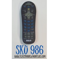 CONTROL REMOTO ORIGINAL RCA PARA CONSOLIDAR HASTA 3 COMPONENTES DIFERENTES DE CINE EN CASA COMO TV / RECEPTORES DE SATELITE/CABLE / REPRODUCTORES DE DVD/VCR / NUMERO DE PARTE RCR311W / RCR312WR / R20052 / 5113EW / RCR503BZ / RCR311 / RCR311BIR / RCR311BN