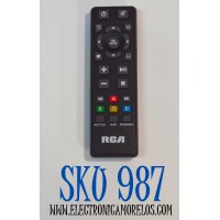 CONTROL REMOTO ORIGINAL PARA REPRODUCTORES MULTIMEDIA CON TRANSMISION WI-FI ESPECIFICOS DE RCA / COMPATIBLE CON VARIOS MODELOS DE TELEVISORES DE RCA / NUMERO DE PARTE XY-2002 / XY-2002-05-02 / HR43K / RNSMU5536REM / 6979-4981 / MODELO DSB776W / DSB772WE