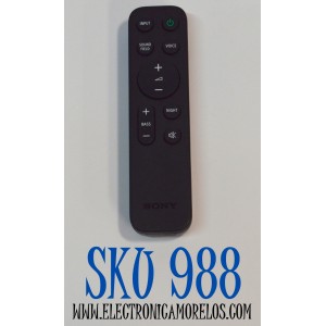 CONTROL REMOTO ORIGINAL SONY PARA BARRAS DE SONIDO / NUMERO DE PARTE RMT-AH513U / 21CH1C / NUMERO DE PARTE RMT-AH513U / 21CH1C / MODELO HT-S400 / HT-SC40 / HT-S2000 / HT-A8000 / SA-S400 / HT-SD40