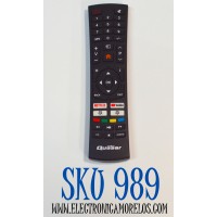 CONTROL REMOTO ORIGINAL PARA SMART TV QUASAR / NUMERO DE PARTE CX-711-1 / YS-43B / RC7010Q / 06-531W52-QU01X / CX-711-2 / 2619-UNR0AN2A / RC311S / MODELO Q32HST1 / SQ5002 / Q40FST2 / SQ3204 / SQ2400