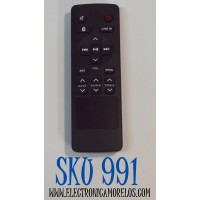 CONTROL REMOTO PARA BARRAS DE SONIDO / SISTEMAS DE CINE EN CASA RCA / NUMERO DE PARTE RTS7010B / RTS7010B-E1 / RTS7110B / RTS7630B / RTS739BWS / CUENTA CON BOTONES PARA ENTRADA DE LINE IN / BLUETOOTH / AUXILIAR / OPTICAL