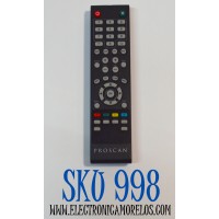 CONTROL REMOTO ORIGINAL PARA TV PROSCAN / NUMERO DE PARTE 84504503B01 / XK231 / MODELO PLDED3273A-E / PLDED4016-D / PLDED3996A-E / PLDED3271A-D / PLDED5066A-B / PLDED5068-D / PLDED5529A-G / PLD321300 / PLDED3280A / PLDED3231-RK / PLEDV1945A / PLED2435A