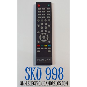 CONTROL REMOTO ORIGINAL PARA TV PROSCAN / NUMERO DE PARTE 84504503B01 / XK231 / MODELO PLDED3273A-E / PLDED4016-D / PLDED3996A-E / PLDED3271A-D / PLDED5066A-B / PLDED5068-D / PLDED5529A-G / PLD321300 / PLDED3280A / PLDED3231-RK / PLEDV1945A / PLED2435A