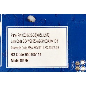 MAIN FUENTE COMBO ORIGINAL NUEVA PARA TV JVC HD ROKU TV / NUMERO DE PARTE MB-M9011-P-CL-0001 / MBA-RKM9011-FC-A0005-03 / 950105114 / 18134210034 / 2E08815A0 / PANEL C320Y20-G5 / MODELO SI32R