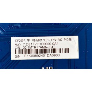 MAIN ORIGINAL NUEVA PARA TV JVC 4K UHD HDR RKO TV / NUMERO DE PARTE 02-1MTR17AMA-J04T / CV817-VH / 7.D817VH100000.0A1 / V8-MR17K01-LF1V382 / PANEL LVU550CSDX / DISPLAY ST5461D12-6 VER.2.2 / MODELO SI55URF