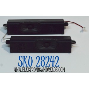 KIT DE BOCINAS ORIGINAL PARA TV PHILIPS 2 PIEZAS / NUMERO DE PARTE 42-WFA524 / 42-WFA524-X2RH6H / 42-WFA524-X2LH6H / MODELO 70PUL7553/F7