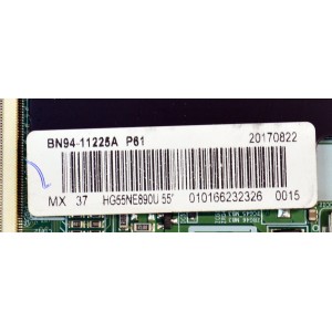 T-CON ORIGINAL PARA TV SAMSUNG / NUMERO DE PARTE BN94-11225A / BN41-02492B / BN41-02492 / BN97-11274A / BN9411225A / PANEL CY-KK055HGLV8H / DISPLAY LSF550FN08-L14 / MODELO HG55NE890UFXZA / HG55NE890UFXZA FA01