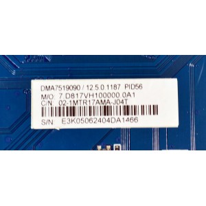 MAIN ORIGINAL PARA TV PHILIPS 4K UHD HDR ROKU TV / NUMERO DE PARTE 02-1MTR17AMA-J04T / CV817-VH / 7.D817VH100000.0A1 / DMA7519090 / PANEL LVU550CSDX E0987 / MODELO 55PUL6673/F7