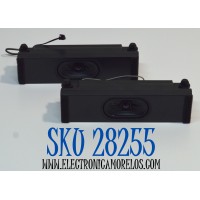 KIT DE BOCINAS ORIGINAL PARA TV TCL 2 PIEZAS / NUMERO DE PARTE 12302-500105 / B4618045-E1-X1-V0H / SZKLS / MODELO 50S446